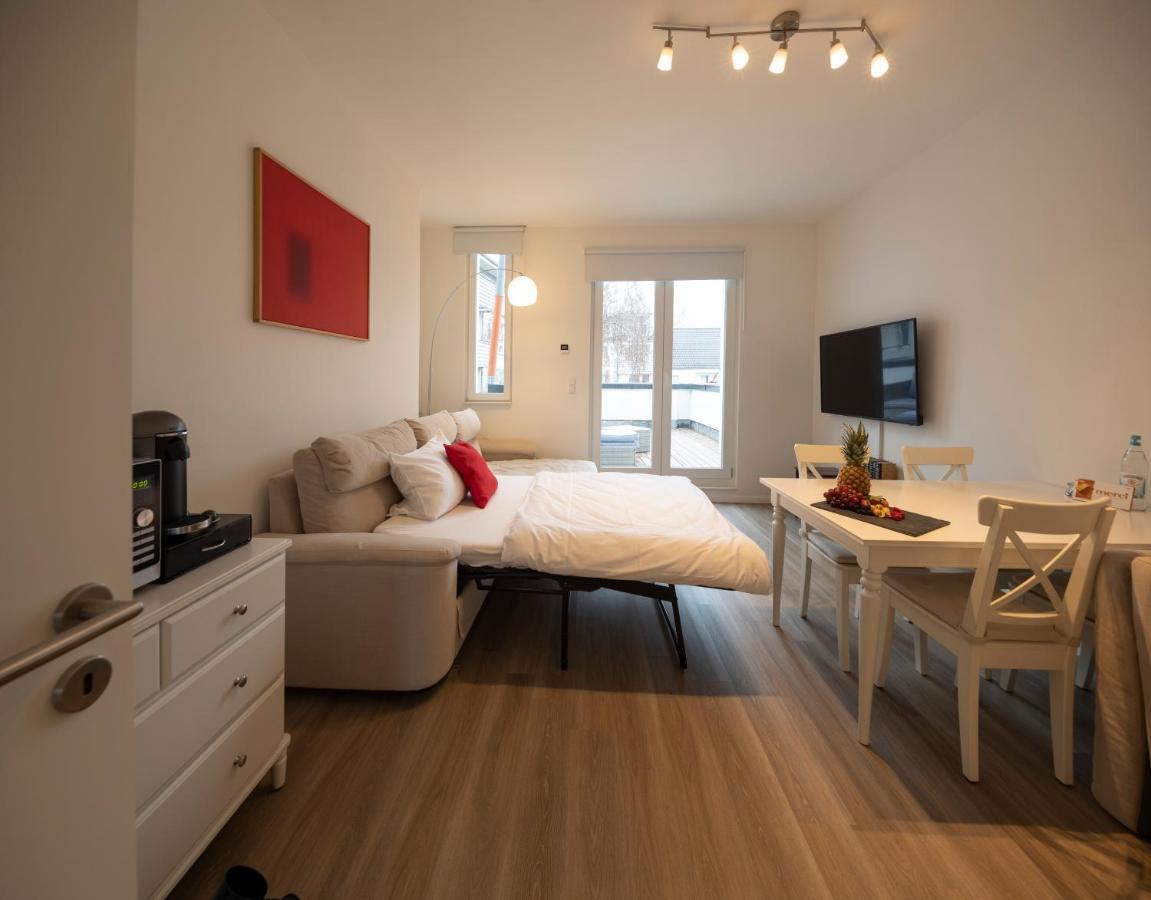 Jaybnb - Apartment Direkt Am Hafen Mit Terrasse Und Uhd Tv Dortmund Luaran gambar